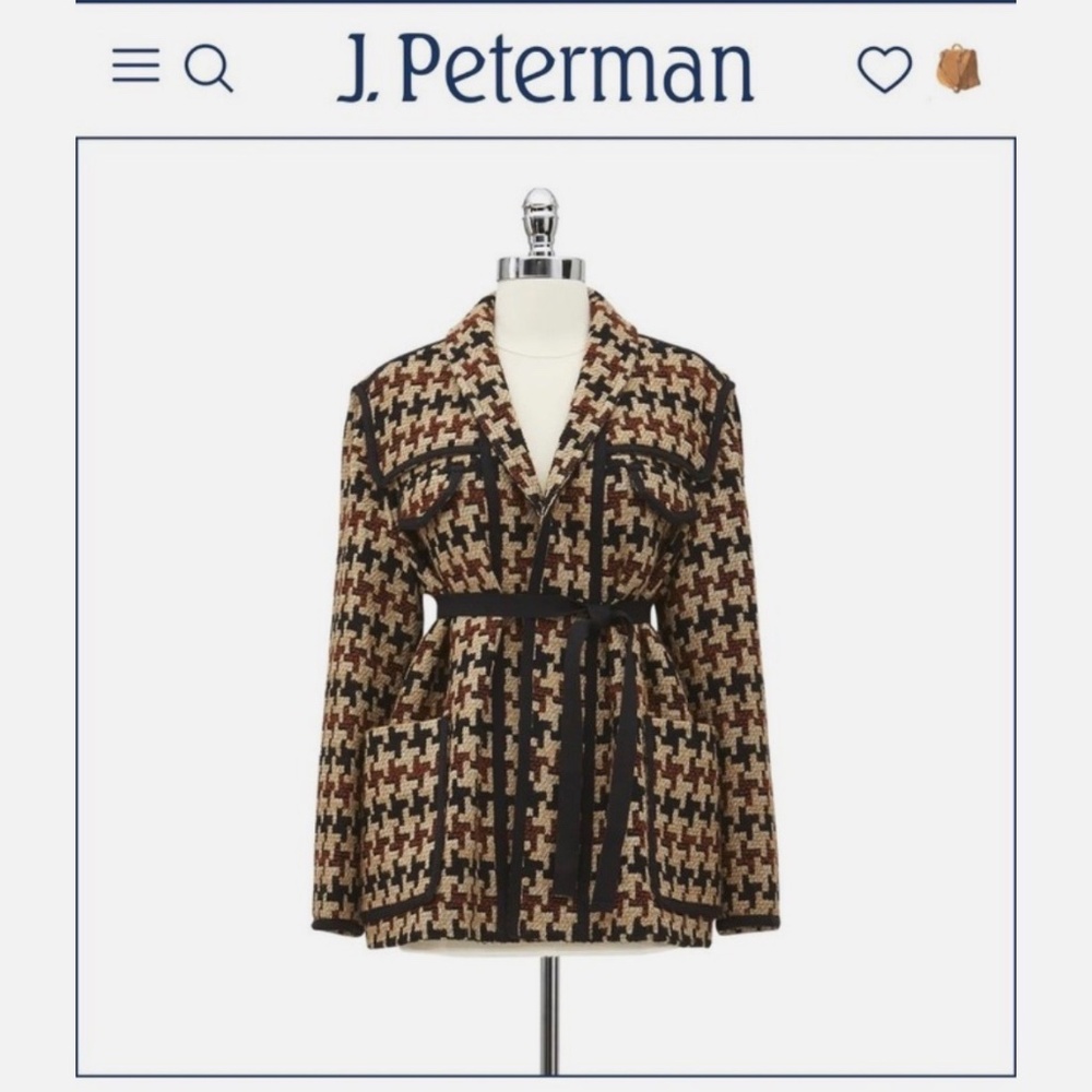 Houndstooth shawl jacket